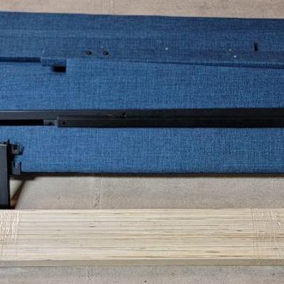 Blue Fabric Platform Bed (Deconstructed)
https://ctbids.com/estate-sale/35441/item/3985163/Blue-Fabric-Platform-Bed-Deconstructed