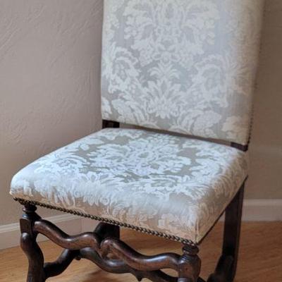 19th Century French Walnut Upholstered Dining Chair...