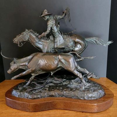 ORIGINAL Jim Stuckenberg Bronze Sculpture - "The Cowpuncher" (15/30)...