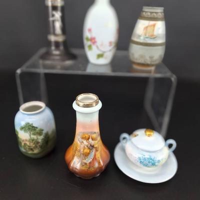 6 Vintage Vases and Sugar Dish - Royal Bayreuth 