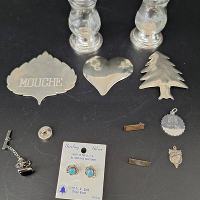 Sterling Silver Lot - Salt and Pepper Shakers Wighted - 76g