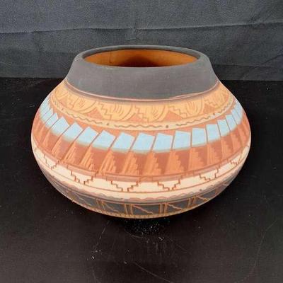 Native American Navajo Pottery Vase "94" Signed Jimmy?