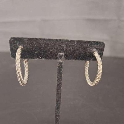 Judith Ripka 925 Cable Hoops 9g 