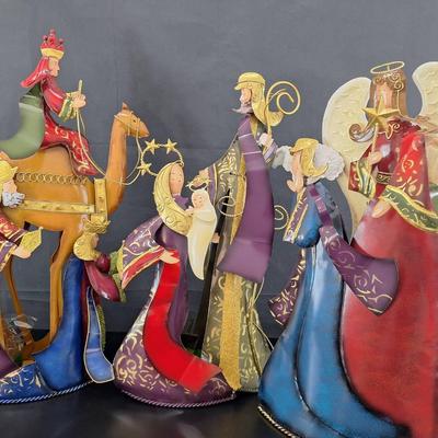 3 Piece Christmas Nativity Set Indoor/Outdoor 25 Inch Tall 2007 Home Interiors