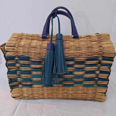 Women's CH Caroline Herra Finland Wicker Top Handle Bag
