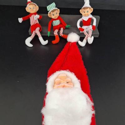Vintage Rubber Face Pixies - Rubber Face Santa Zip Up Bag