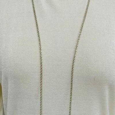 Sterling Silver Crystal Lariat 