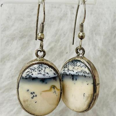 Dendrite Opal Sterling Silver Earrings