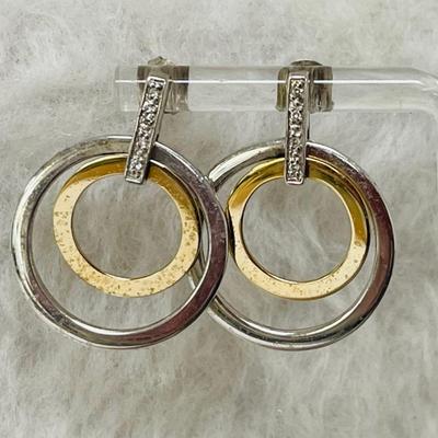 “Alwand Vahan” Gold and Silver Hoop Earrings