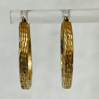 14K Yellow Gold Hoop Earrings