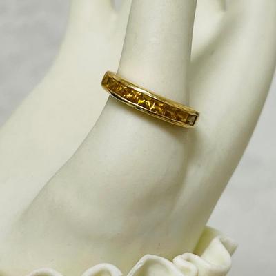 14K Gold Topaz Stacking Ring