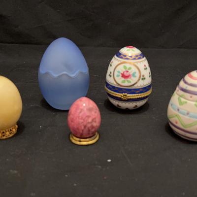 Marble Egg, Egg Trinket Box, Hand Painted Edd, Glass Egg Assortment