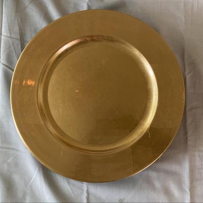Gold Chargers Set of 6 with Gold Bamboo Plate Holder & More