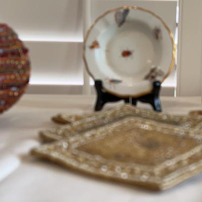 Limoges Porcelain Saucer With Insects & More