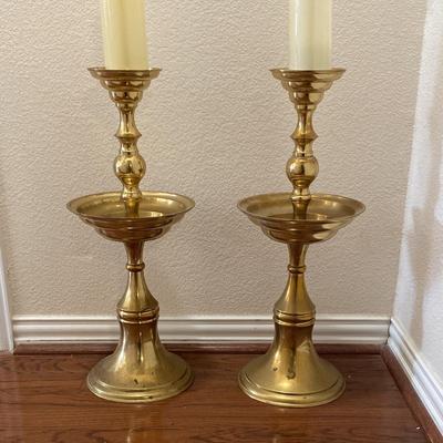 Vintage Brass Candle Holders