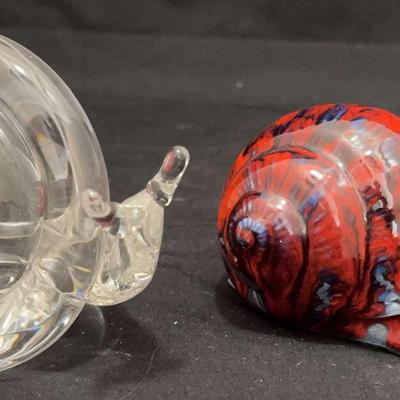 Art Glass Snail Figurines