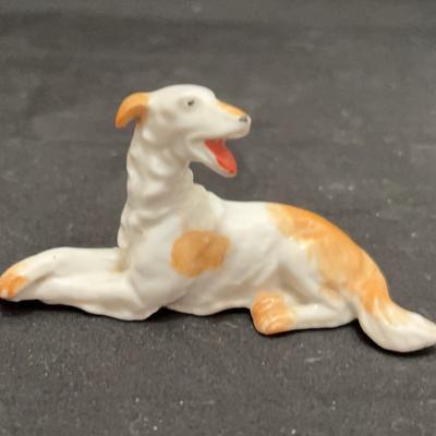 Antique Porcelain dog Borzoi Russian Wolfhound Germany