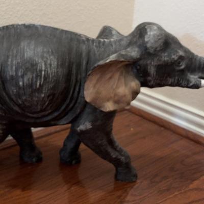 Charcoal Resin Elephant 