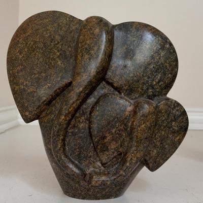 Abstract Elephant Mother And Child by Panganai Kwinjo
