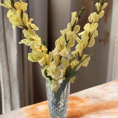 Vintage Crystal Cut Vase 