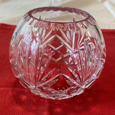 Pineapple Cut Crystal Rose Bowl 