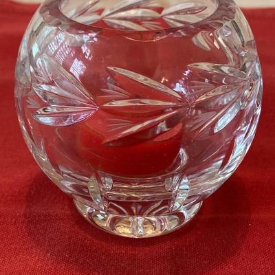 Crystal Etched Rose Bowl