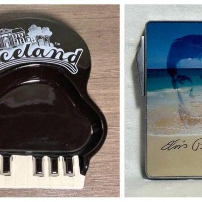 ELVIS Piano Ashtray and Lighter set