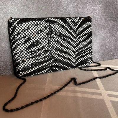 Zebra Print Beaded Purse