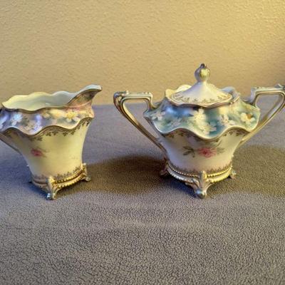 Available in auction - Lot 7 - R.S. Prussia cream & sugar servers
