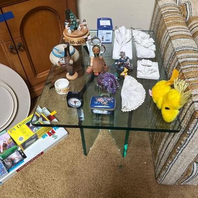 Glass side table