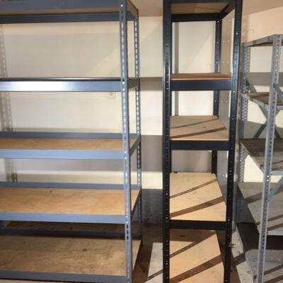 Metal storage shelving units