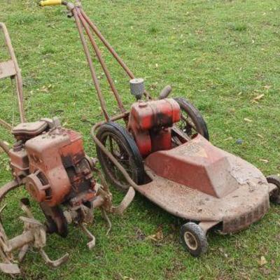 Vintage Yazoo Master Mower and Merry Tiller