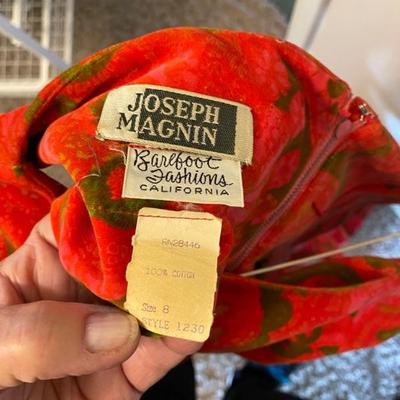 Vintage Joseph Magnin 803 Velour maxi dress