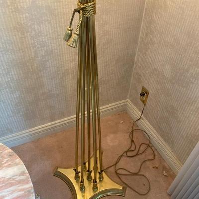 Vintage brass tulips floor lamp