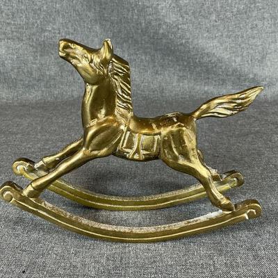 Brass Rocking Horse