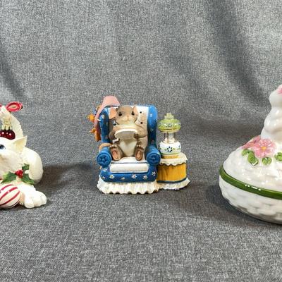 3 Collectible Animals Figurines 