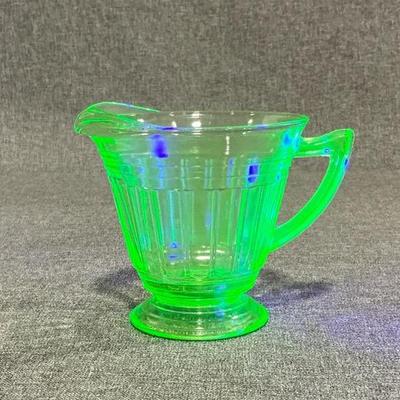 Uranium Depression Glass Creamer