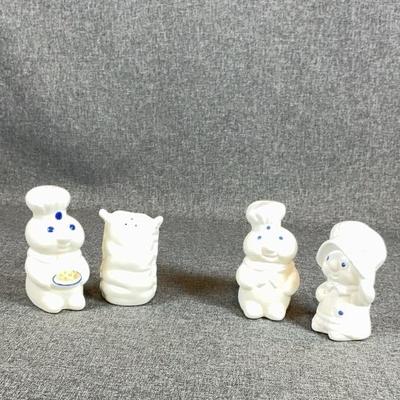 2 Sets Of Pillsbury Dough Boy Salt And Pepper Shakers