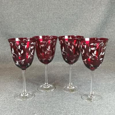 LENOX Ruby Red Stemware Set Of 4