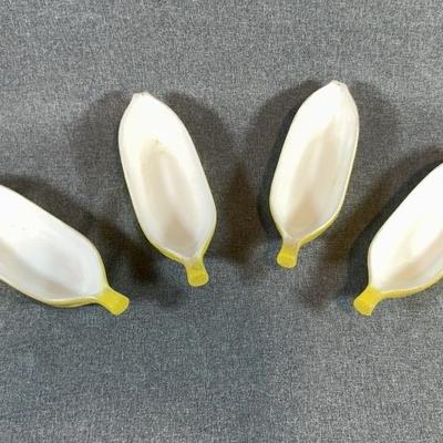 Vintage Hand Painted Banana Boats (Set Of 4)