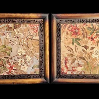 Tropical Floral Metal Wall Decor! These are Nice!