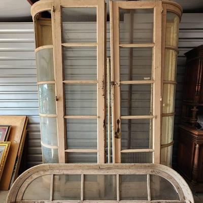 Massive French Curved Glass Cabinet - Architectural Masterpiece!
