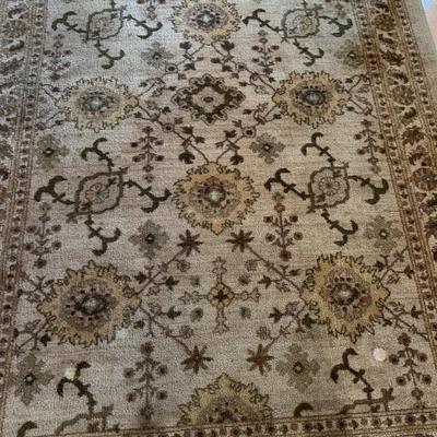 Neutral Classic Print Area Rug