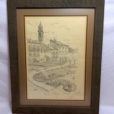 Original Pencil Drawing, Italy