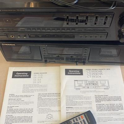Pioneer Stereo Receiver/Double Cassette Deck 