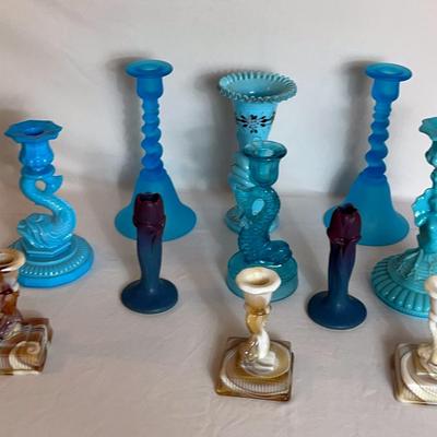 Blue Candleholders 