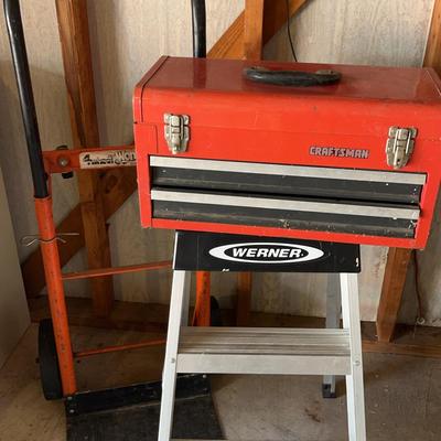 Craftsman Tool Box, Werner Ladder & Dolly