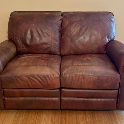 Leather Loveseat Recliner 