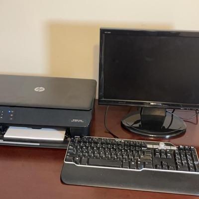 HP Envy 4500 Wireless, Dell Keyboard And Hannspree Monitor 