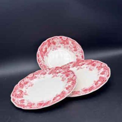 Strawberry Fair By Johnson Brothers - (2) Small Plates And One Bowl
